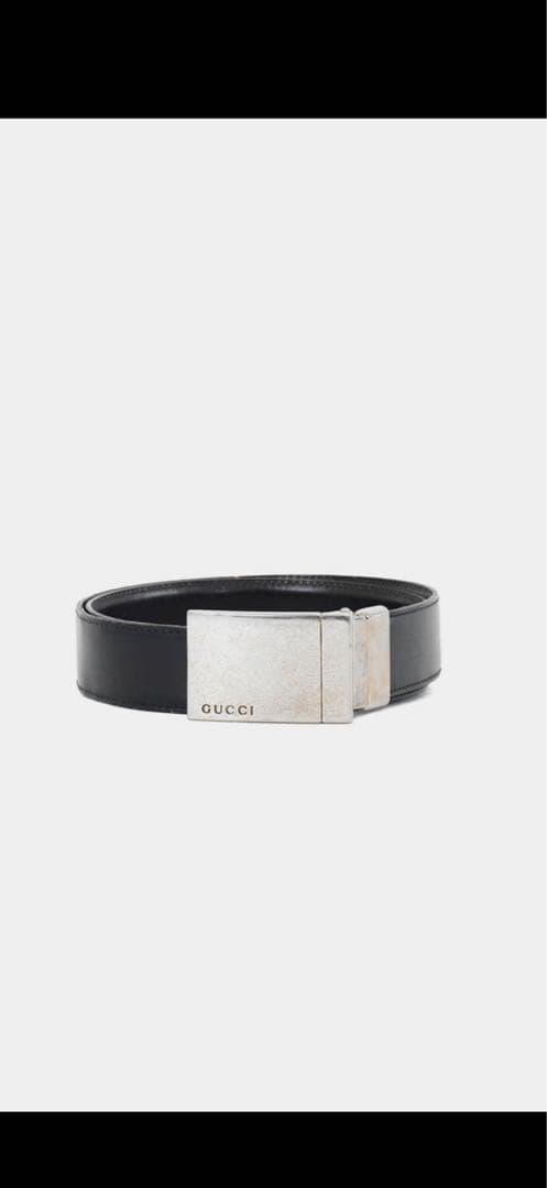 小物 GUCCI by TOM FORD BLACK LEATHER BELT