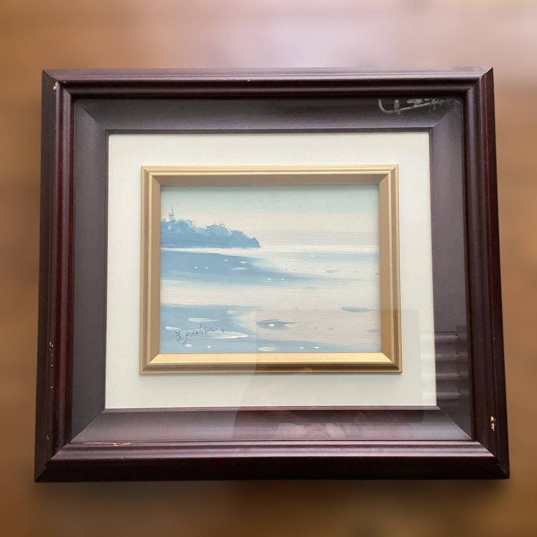江ノ島の絵　絵画　額