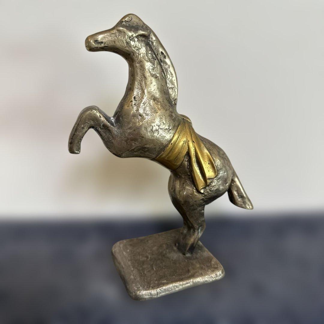 馬の彫刻 ゴールド