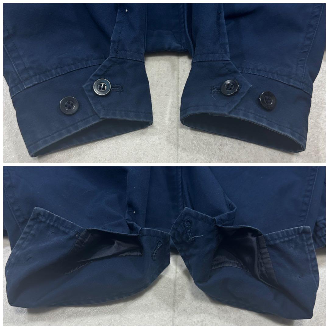 VAN JACKET】スウィングトップ アーチロゴ 裏地チェック 紺 L