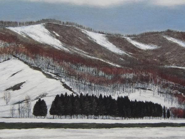 相原求一朗、【浅春の丘】、希少な画集より、状態良好、新品高級額装付