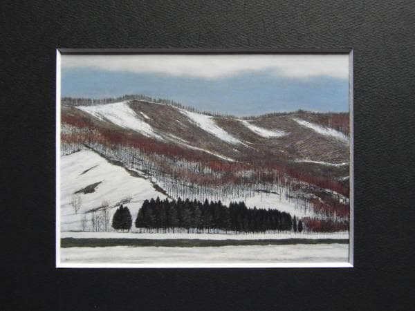 相原求一朗、【浅春の丘】、希少な画集より、状態良好、新品高級額装付