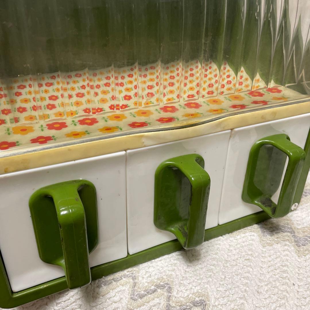 昭和レトロ 調味料ケース 小物入れ 緑 - メルカリ