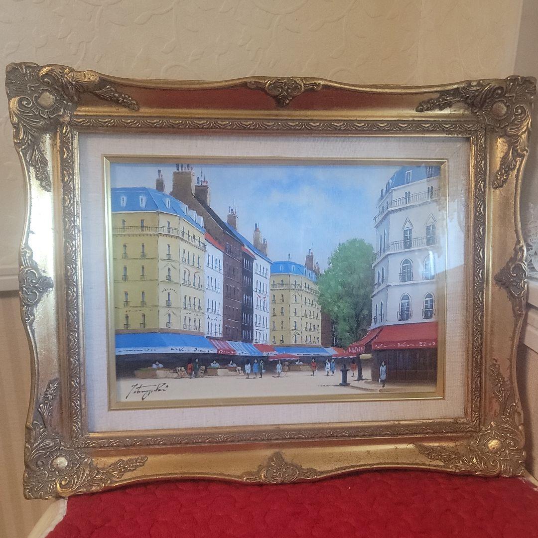 【メルカリだけの出品　 ご注意下さい】油絵　中島達幸　{巴里-モンスニの街角}