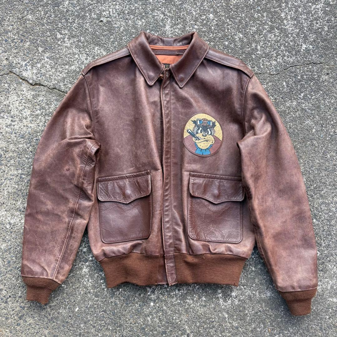 EASTMAN LEATHER A-2 フライトジャケット TYPE A-2 / EASTMAN MODEL / HORSEHIDE / SEAL BROWN / MADE IN UK