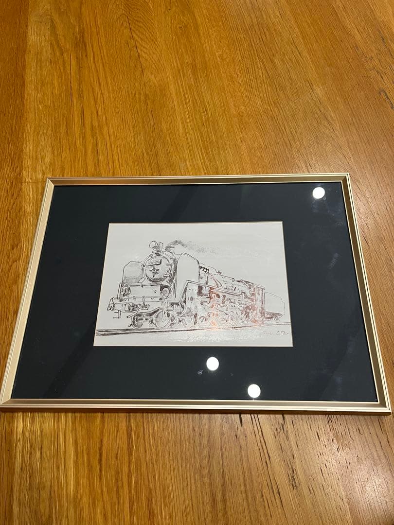SＬ蒸気機関車 イラスト フレーム付き