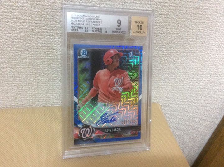 Luis garcia 2018年ルーキー直書き直筆サインカード 150枚限定