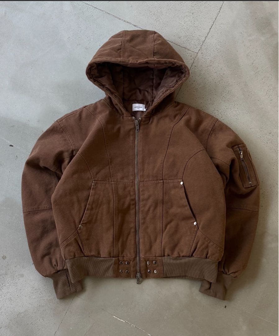 ANDER HUNK ダックフードジャケット　ブラウン