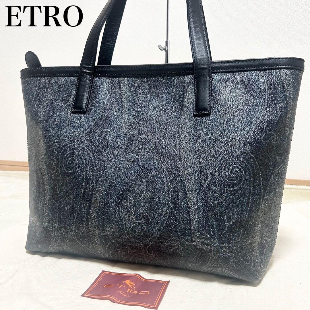 希少　エトロ　ETRO トートバッグ　ペイズリー柄　黒　PVCレザー　A4収納 楽天市場】ETRO エトロ トートバッグ 1N008 1965 レディース