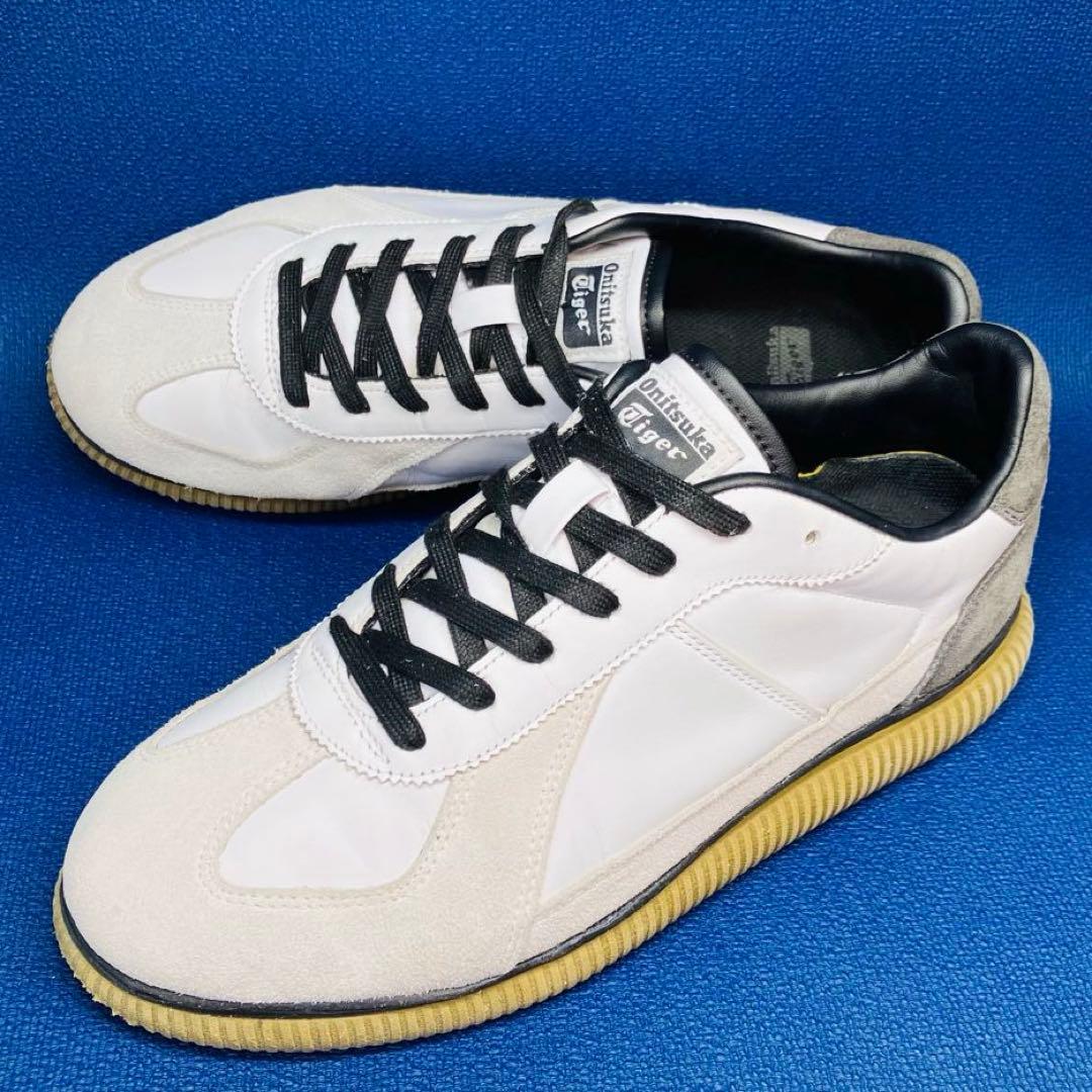【Onitsuka Tiger 】28㌢デレシティ ホワイト×グレー　厚底レザー Onitsuka Tiger（オニツカタイガー）の「DELECITY / デレシティ