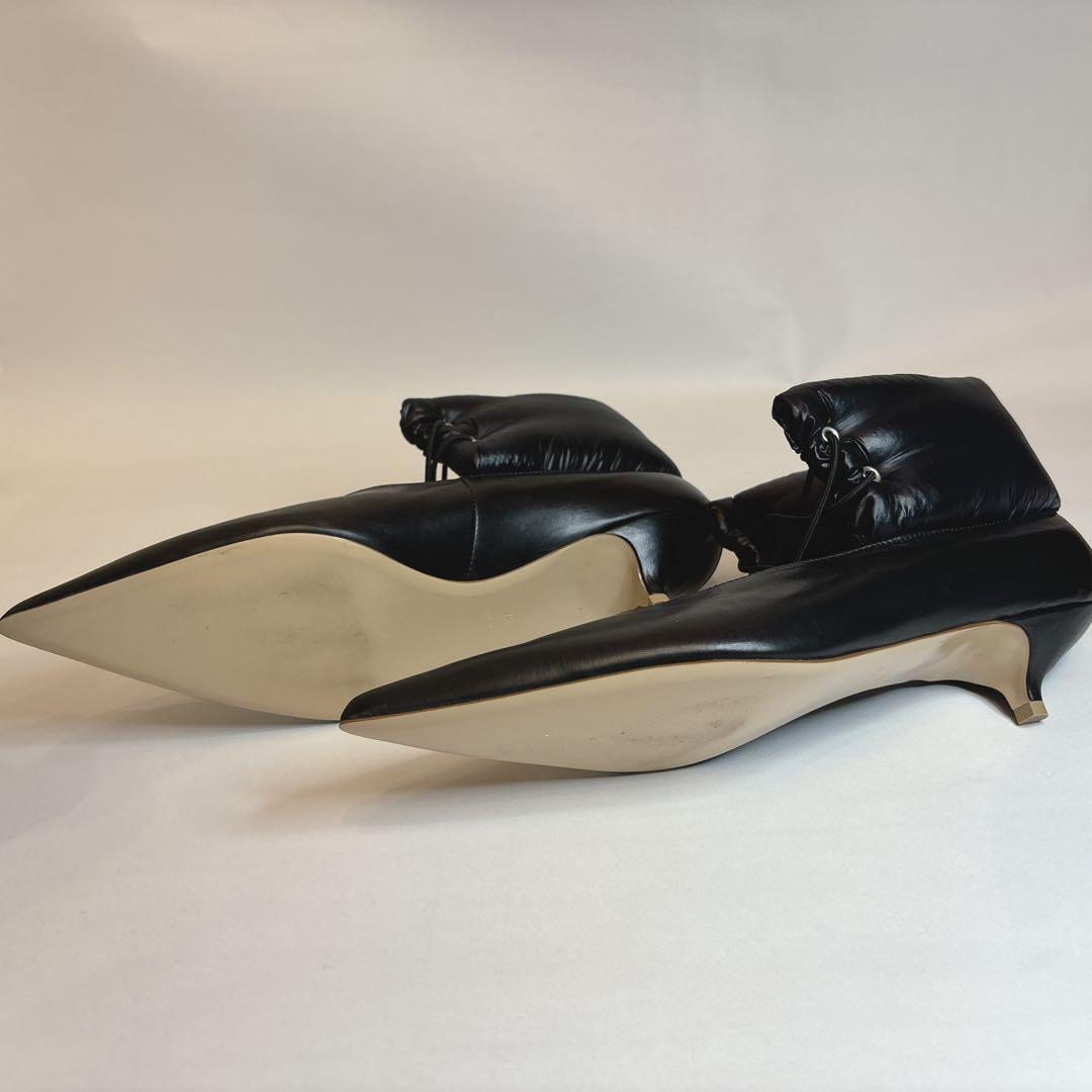 希少品 室内試し履きのみ PIPPICHIC 黒 ダウン ヒール パンプス 37