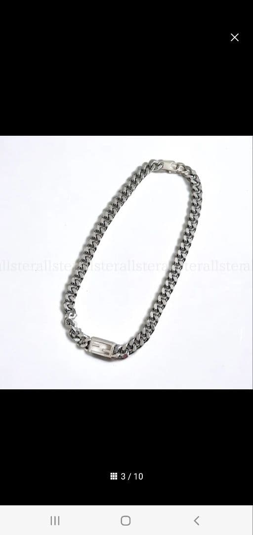 FENDIネックレス 目黒蓮さん着用【FENDI】フェンディ FFロゴ ネックレス (FENDI