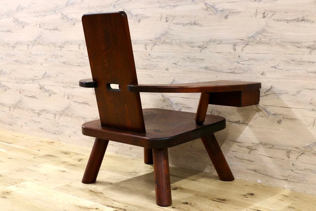 GMHH480○矢澤金太郎 おやじの椅子 1人掛け椅子 無垢材 指物家具 無垢