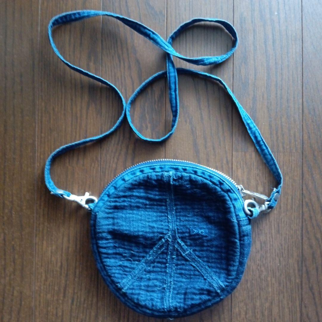 ポータクラシック刺し子ポーチ濃紺ショルダーバック