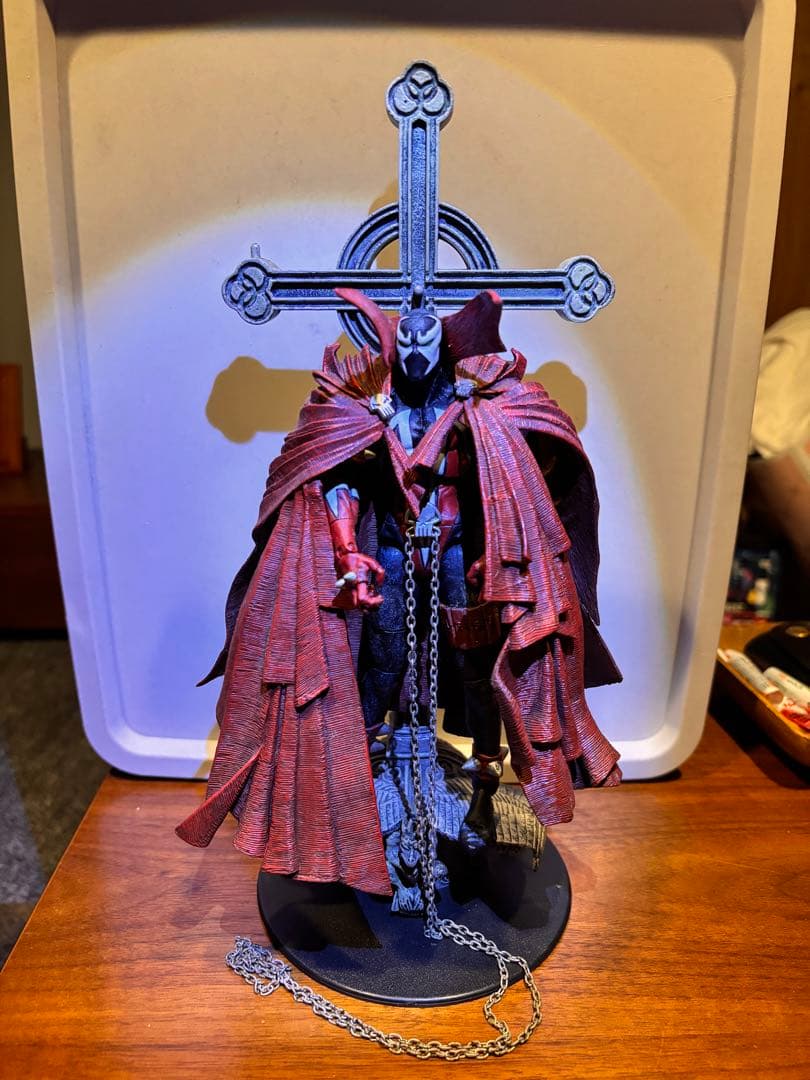 マクファーレントイズ スポーン フィギュア 2002年製 十字架台座 チェーン付