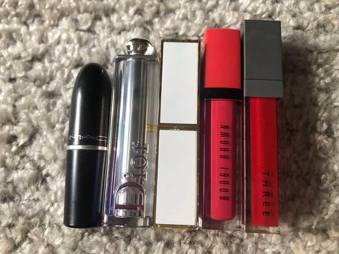 スリー、ボビイブラウン、トムフォード、ディオール、マック　リップ 5点セット
