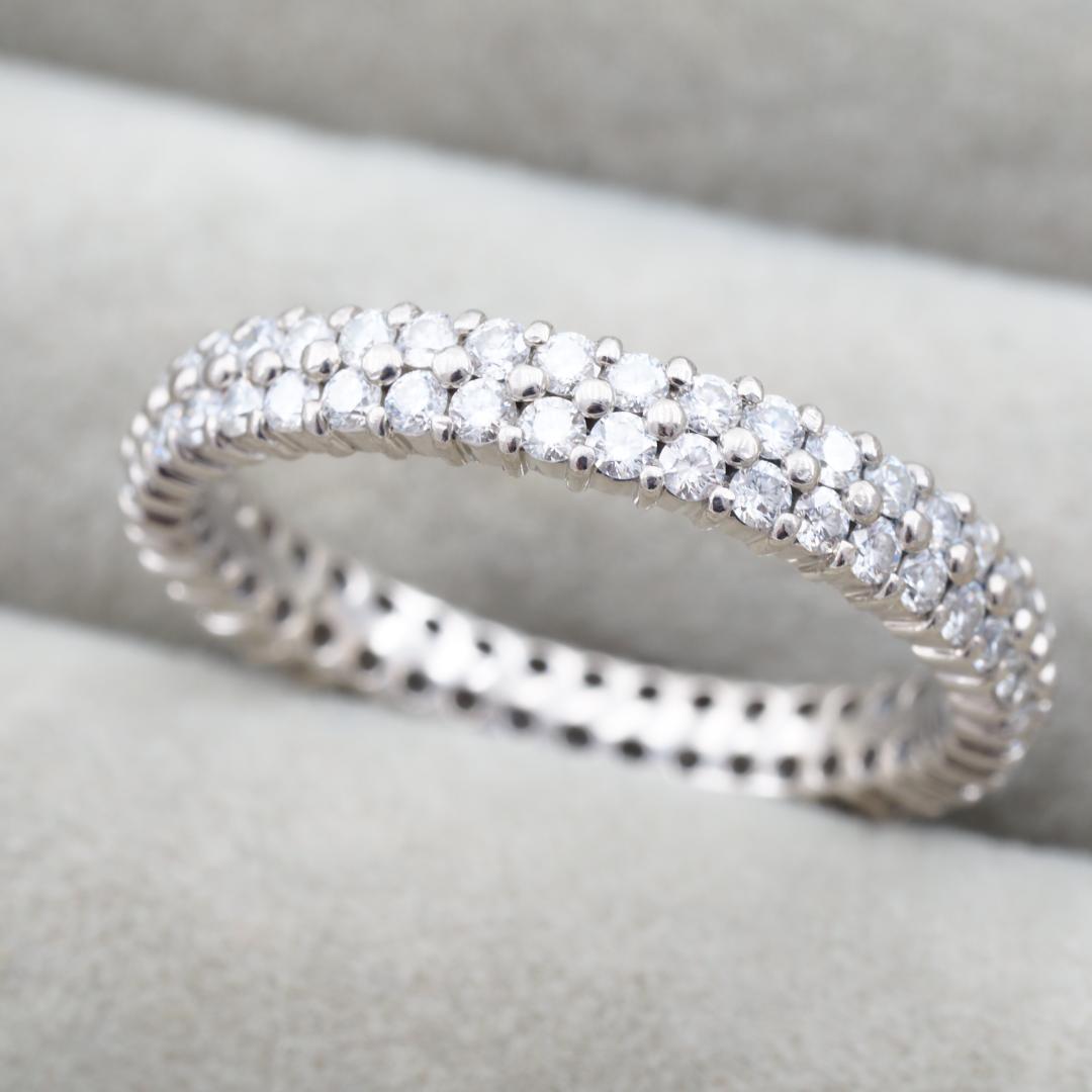 ミキモト リング ダイヤ 1.10ct フルエタニティ 16号 Pt950