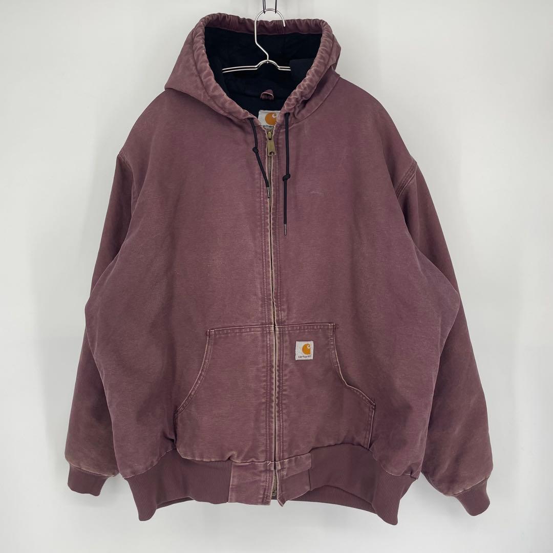 カーハート　アクティブジャケット　2XL　パープル　ダック レアカラー カーハート ダストパープル アクティブパーカー ワーク
