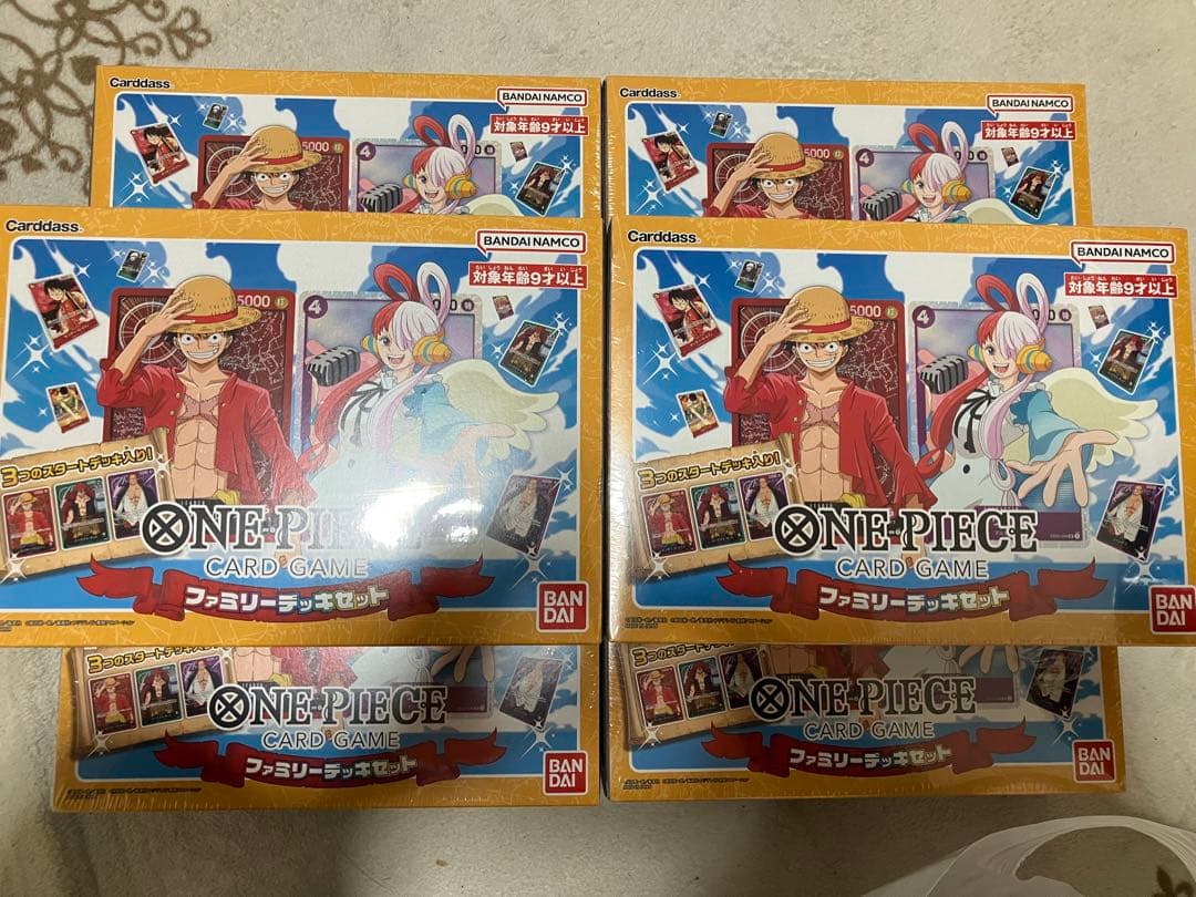 【新品未開封】ワンピースカードゲーム ファミリーデッキ6個セット レビュー】ONE PIECEカードゲーム ファミリーデッキセットでONE PIECE