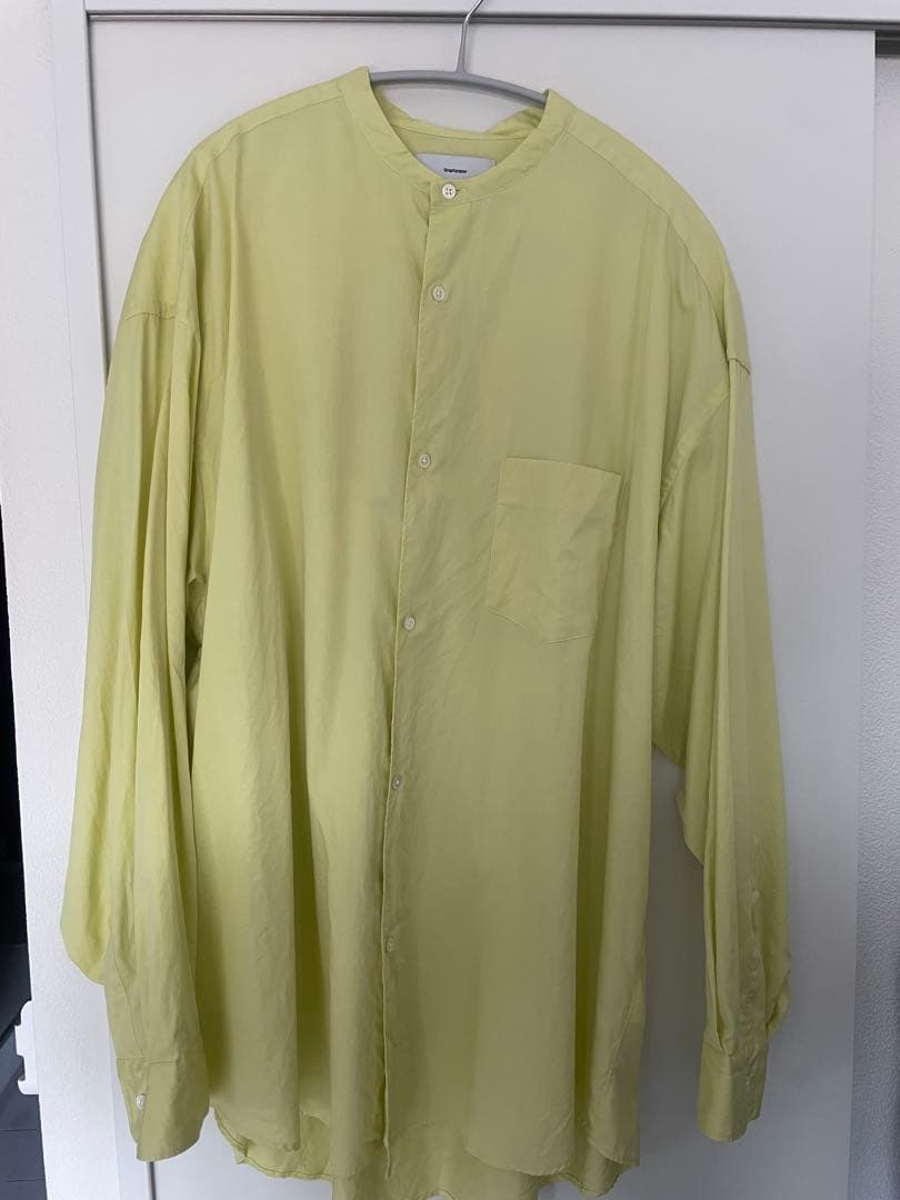 グラフペーパー graphpaper バンドカラーシャツ　イエロー