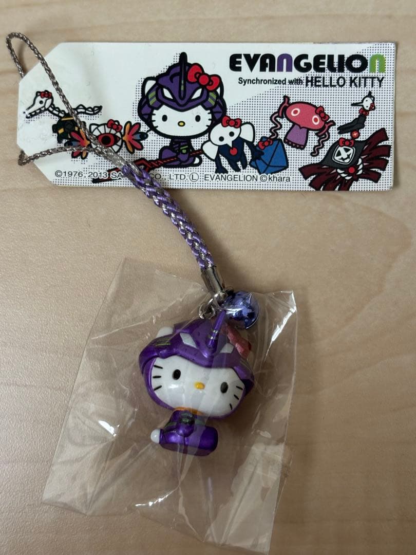 エヴァンゲリオン ハローキティ 初号機 根付け ストラップ 希少品