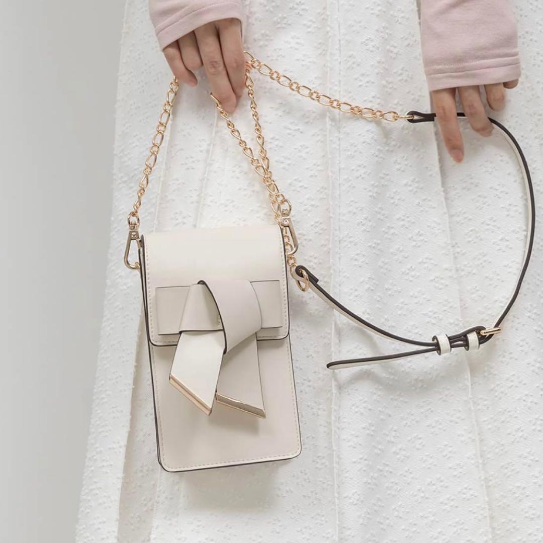 RANDA リボンベルトミニショルダーバッグ