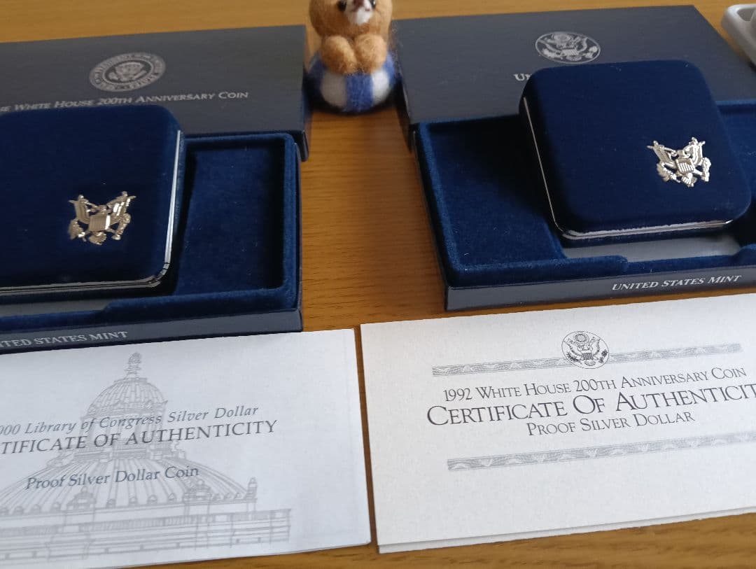 ☆激レア！☆ホワイトハウス200周年記念銀貨 ＆ 議会図書館200周年記念銀貨