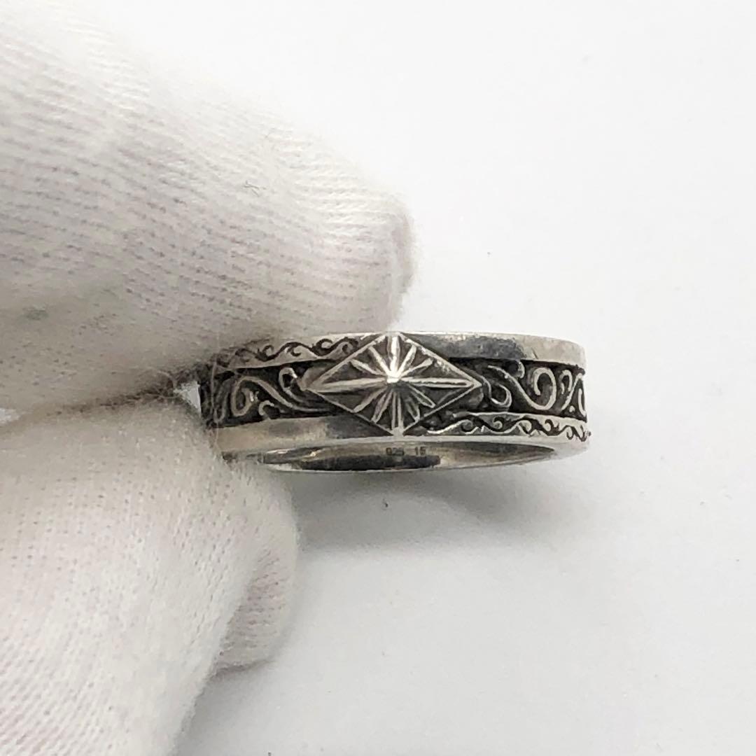 SAAD リング メンズ アラベスク 唐草 太陽神 サンシンボル シルバー925