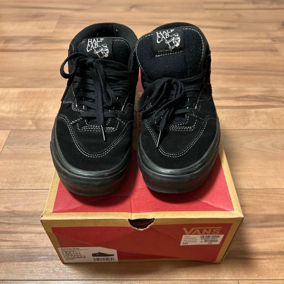 vans ハーフキャブ 26.5 スエード黒 ブラックソール - メルカリ
