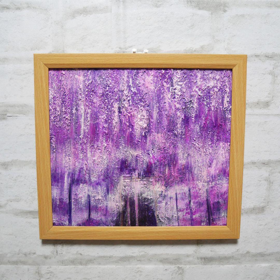 油絵 絵画 【藤の雨】