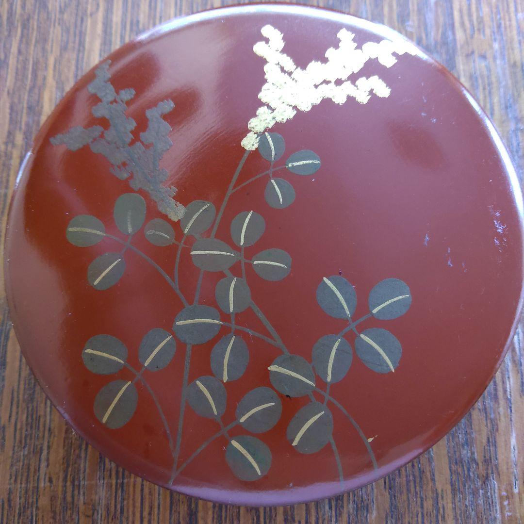 香合　萩の絵　茶道具　時代物