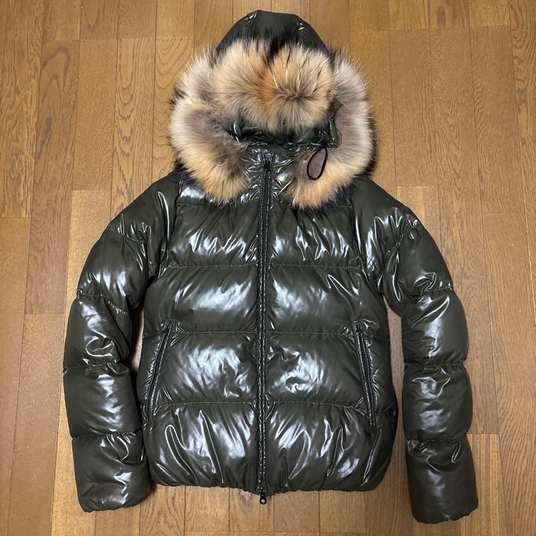 DUVETICA 40 ダークグリーン　アダラ　ファー付きダウンジャケット