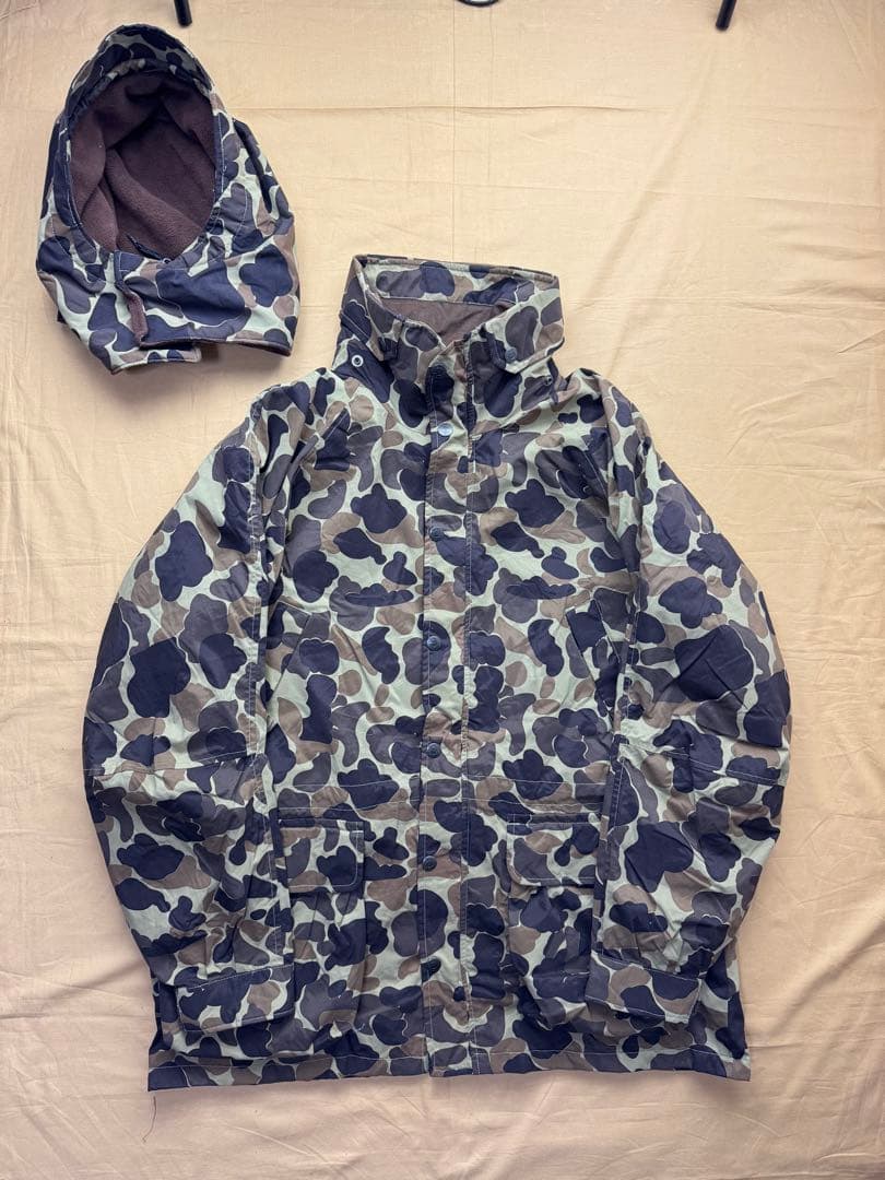 Field&stream ダックハンターカモ　マウンテンパーカー　L 後付フード