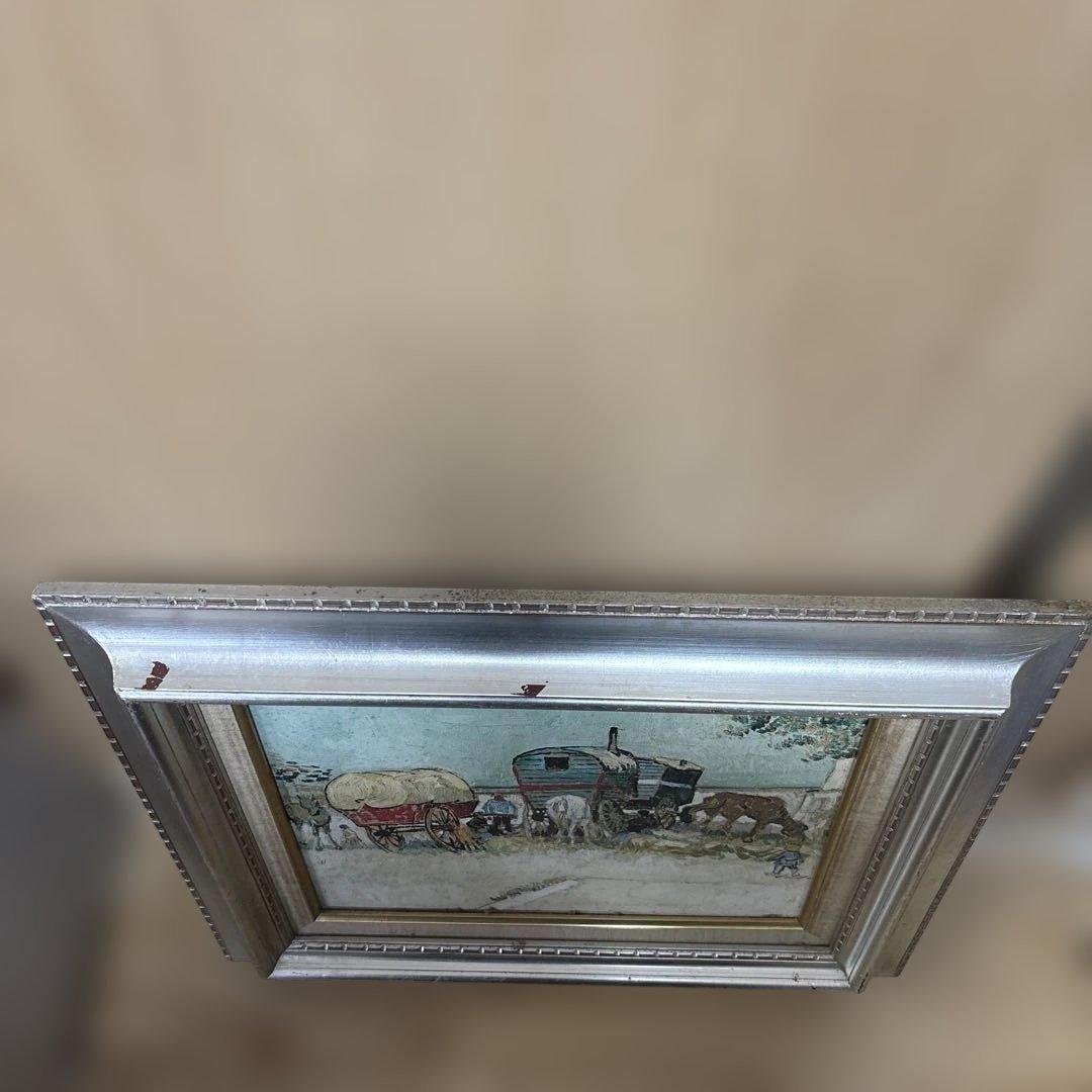 家馬車・ジプシーの野営 フィンセント・ファン・ゴッホ 額縁あり 複製