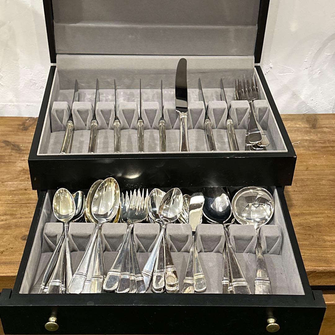 ONEIDA クラシックカトラリー58点セット 木製収納ケース付き