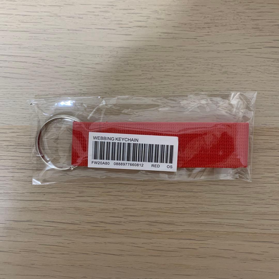 Supreme Webbing Keychain キーホルダー レッド - メルカリ
