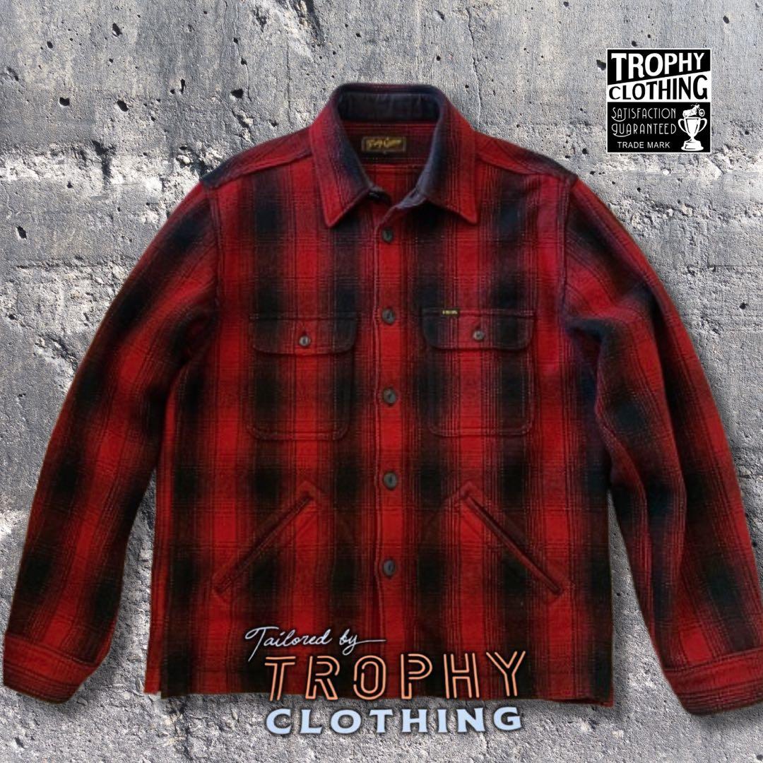 『アルパカ混紡⭐︎超cool◎』Trophy Clothing 毛シャツジャケット