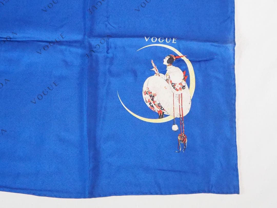 ビンテージ　VOGUE MOON スカーフ　アート　絵画　シルク100% レトロ
