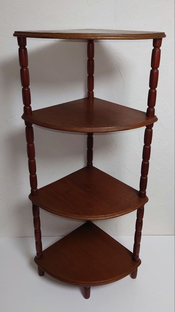 う*ぎ様 木製 マルニ 4段 コーナーラック MARUNI コーナー家具 棚 物