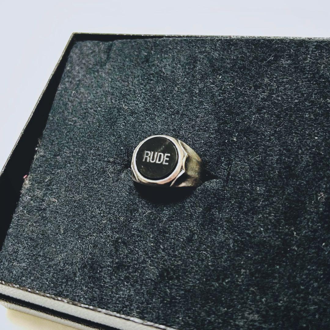 RUDE GALLERYシルバーリング 9号／RUDEロゴ ピンキーリング 小指