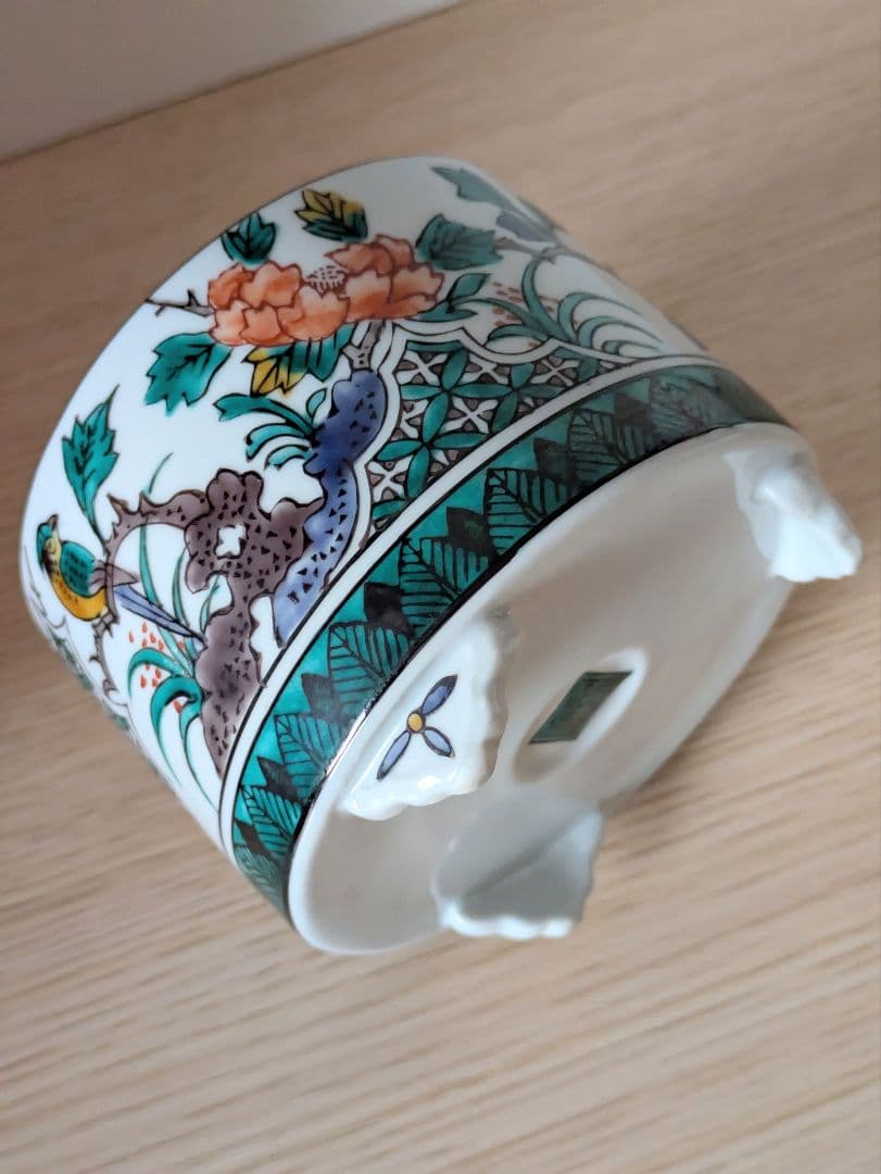 美品】九谷焼 香炉 高栄 獅子摘み 花鳥絵柄 レトロ - メルカリ