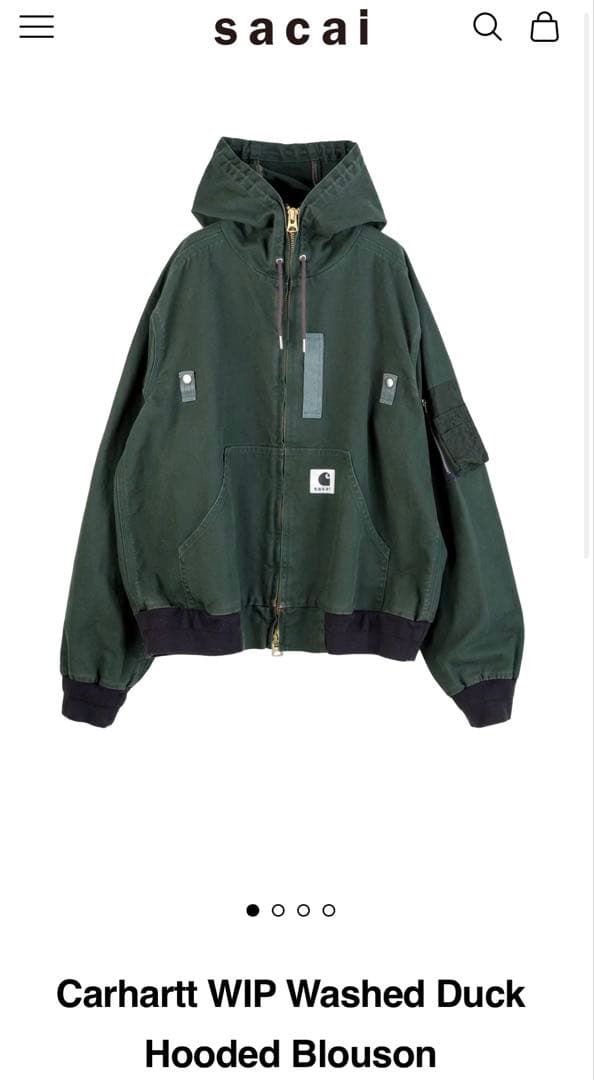 sacai x Carhartt WIP Washed Duck Hooded - メルカリ