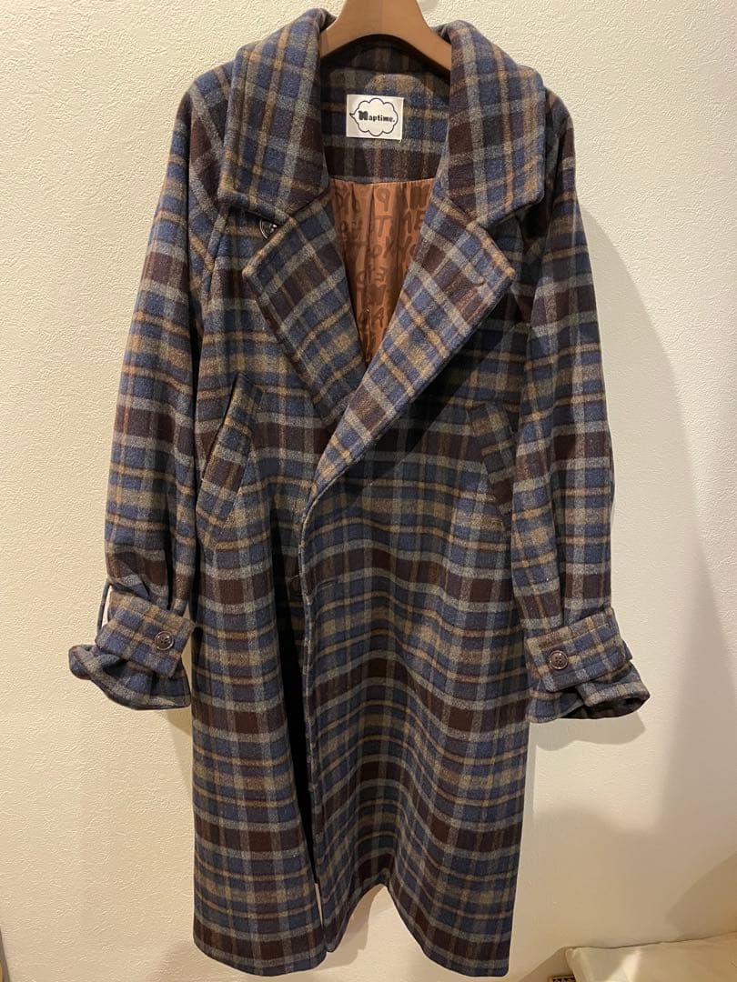 naptime チェック柄ロングコート Mサイズ