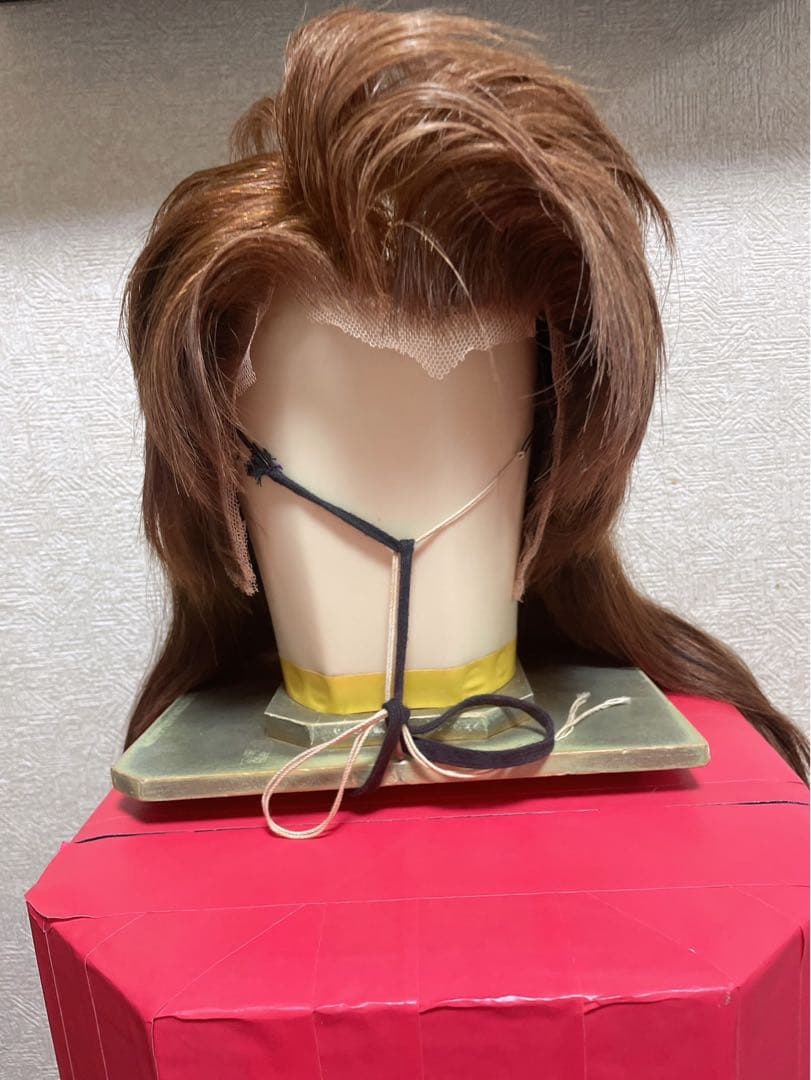 ブラウン 前髪付き ロングかつら（大衆演劇）