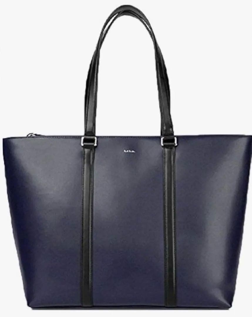 ポールスミス　A4トートバッグ　シティエンボスネイビー　 レザー　ビジネスバック