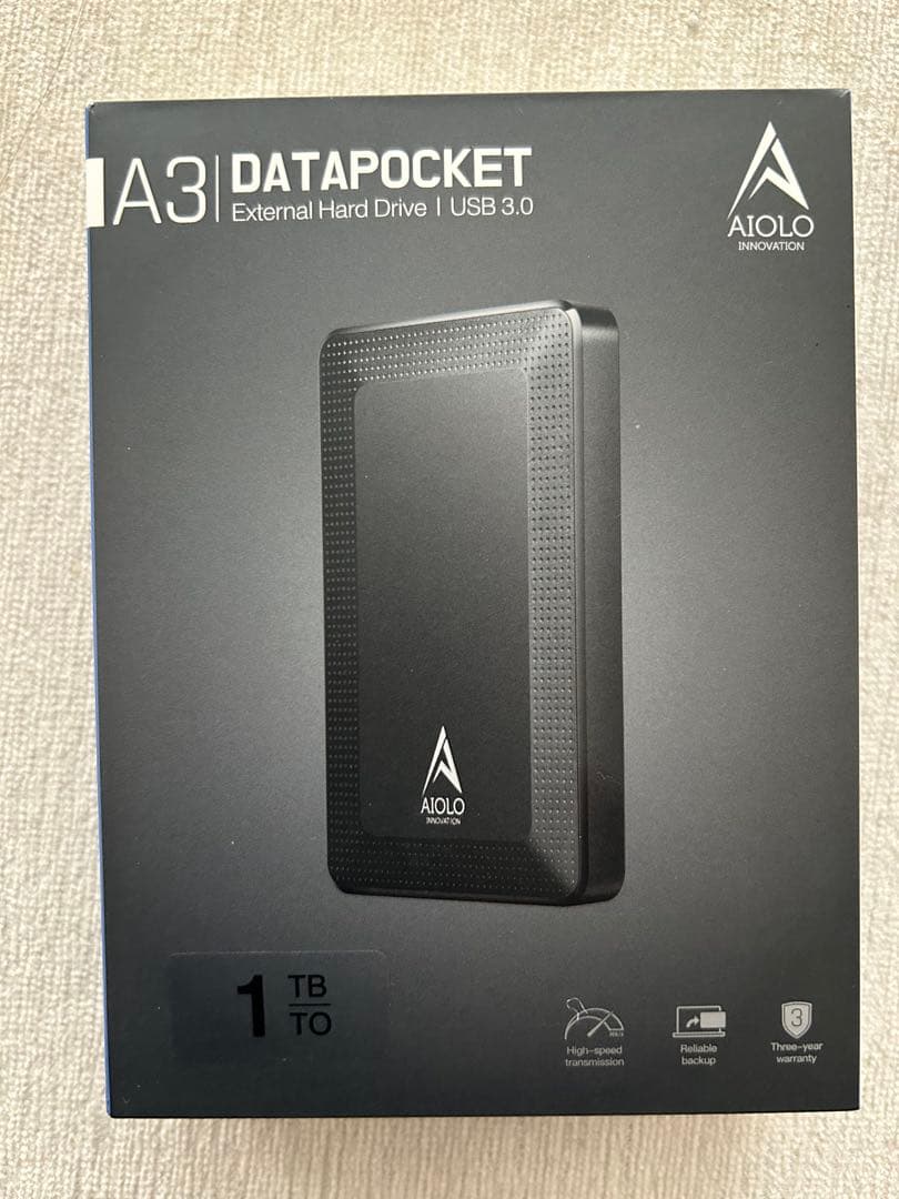 外付けハードディスク 1TB AIOLO A3-1T