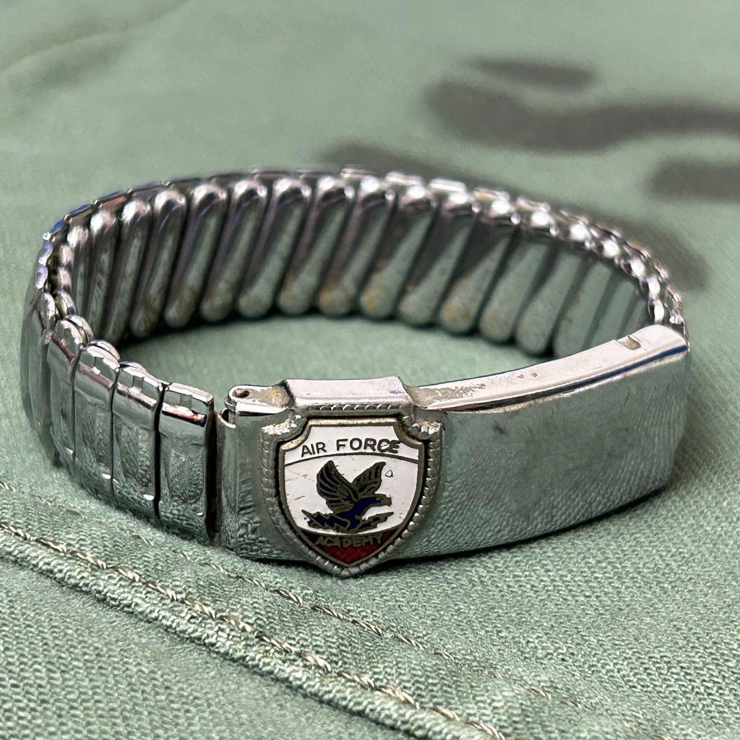 AIR FORCE ACADEMY ミリタリー IDブレスレット ロケット 蛇腹