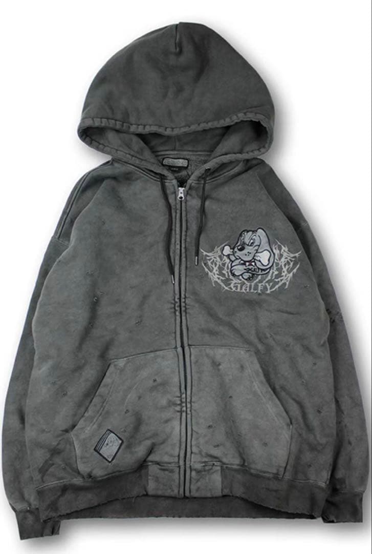 GALFY (ガルフィー) 染め染めわんちゃんボロボロパーカー 大型犬