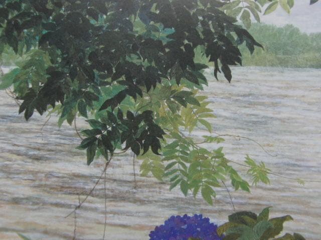 丹羽貴子、【ほとり】、希少な額装用画集より、新品額装付