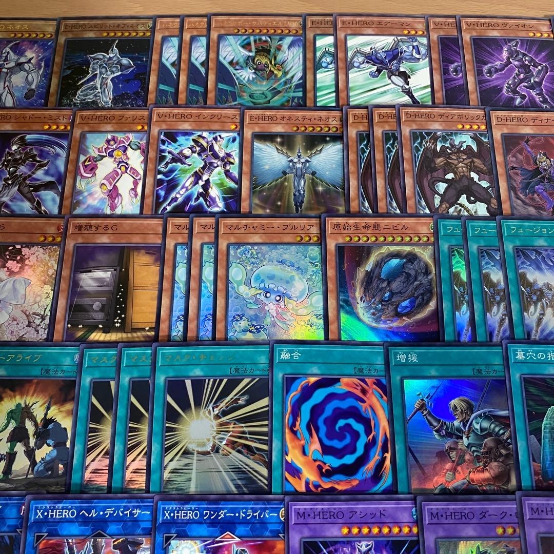 遊戯王 本格構築HEROデッキ40枚＋E X15枚 - メルカリ